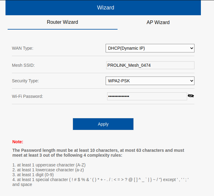 Router Config